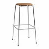 Outlet Fritz Hansen High Dot barpall Wild läder walnut-krom