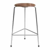 Fritz Hansen High Dot counter stool 3 ben Valnöt-krom