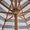 Best 1898 Hisshult parasoll Ø270 cm Blue stripe-teak