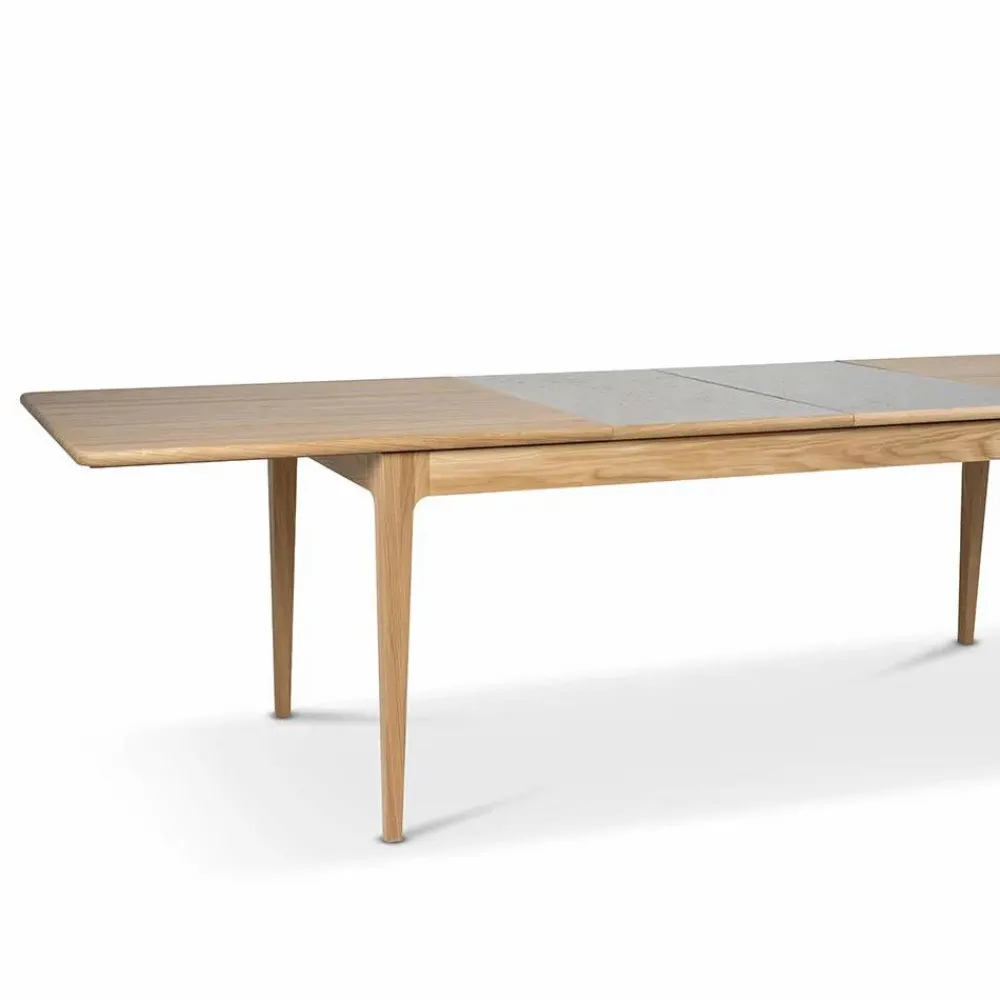Discount Mavis Höllviken matbord Ek vitpigmenterad mattlack-2 ilägg-ek á 50 cm