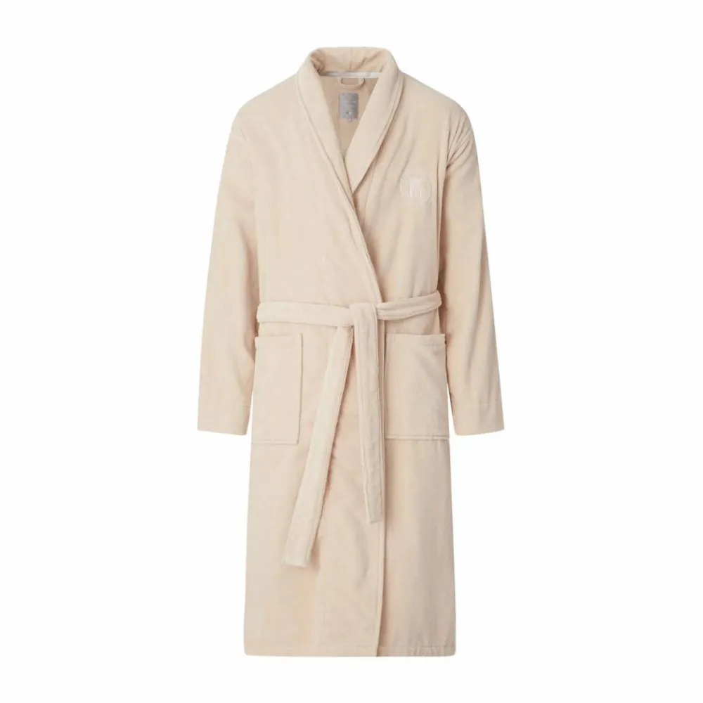 New Lexington Hotel Velour morgonrock M Beige