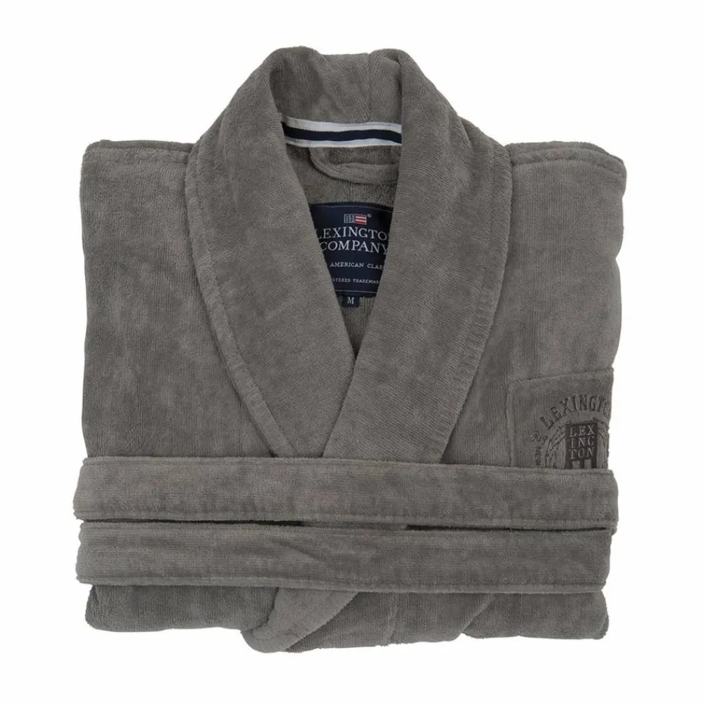 Lexington Hotel Velour morgonrock XL Gray