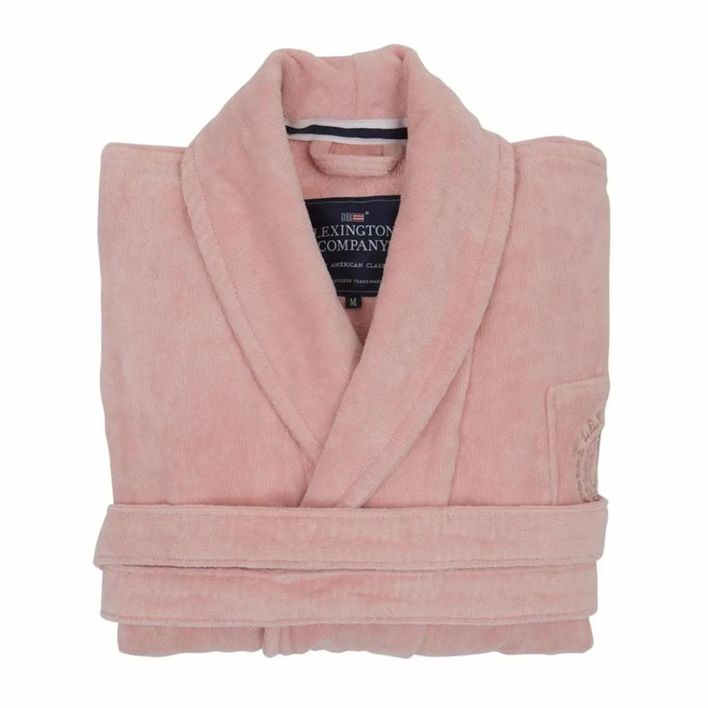 Lexington Hotel Velour morgonrock XL Pink