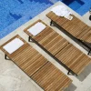 New Skargaarden Häringe solsäng Sunbrella Natté Nature Grey-teak-svart