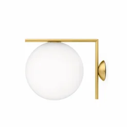 Flos IC lights C/W1 vägglampa Borstad mässing-opal
