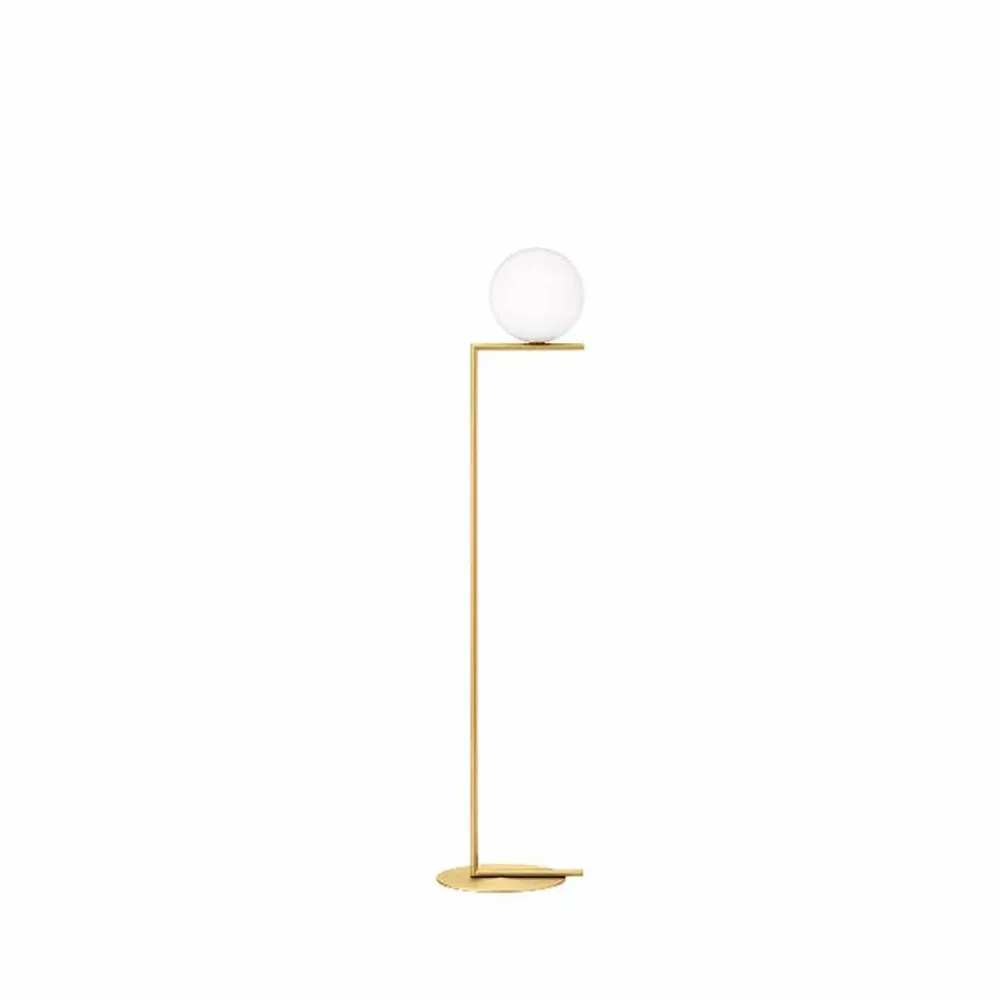 Sale Flos IC lights F1 golvlampa Borstad mässing-opal