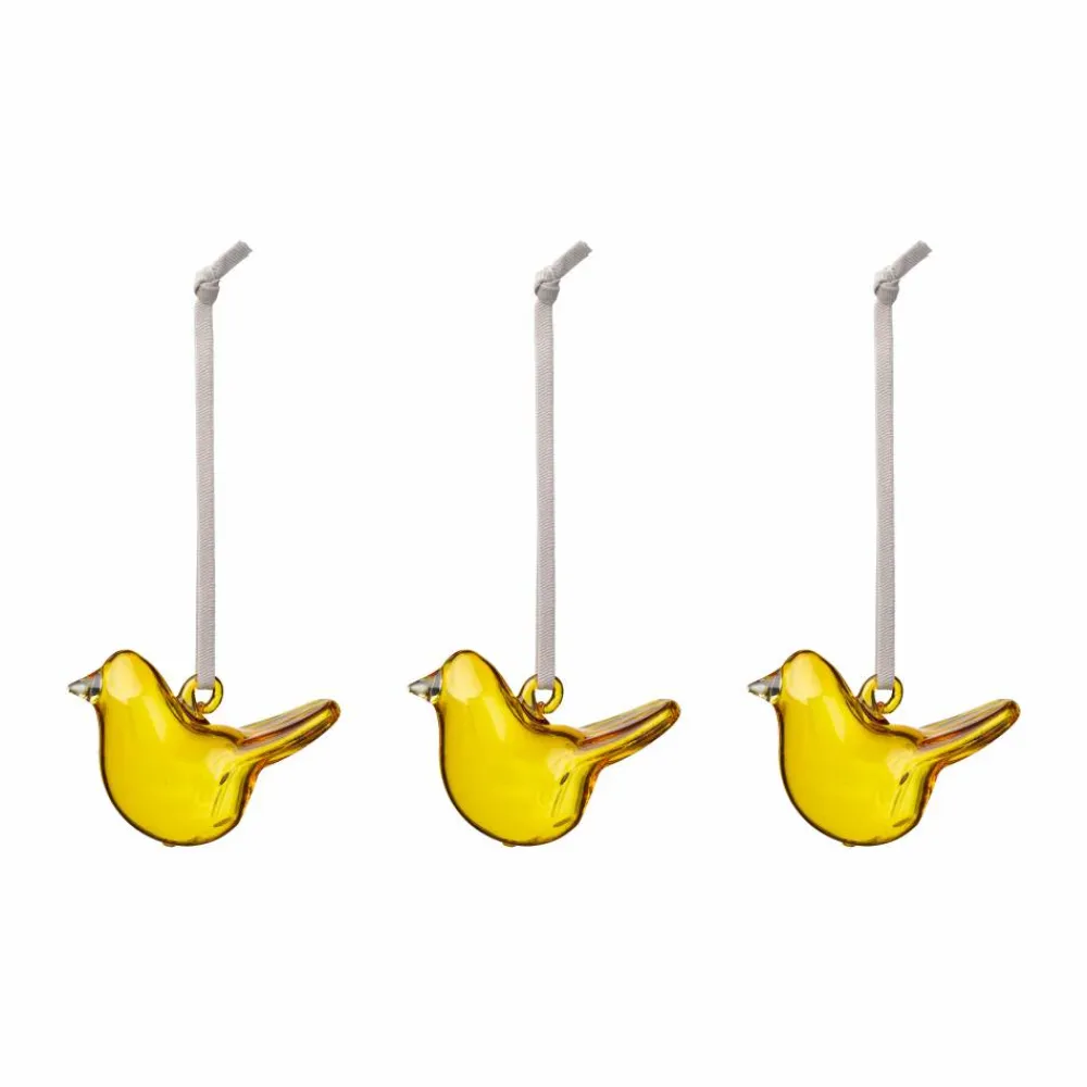 Online Iittala glasfågel Gul mini 3-pack