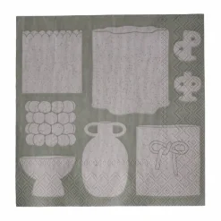 Hot DBKD Illustration pappersservett 33x33 cm 20-pack Beige