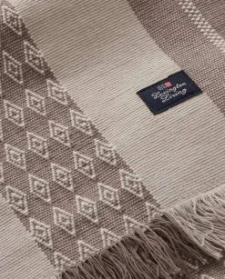 Lexington Jacquard Striped bordslöpare 50x350 cm Beige