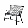 FDB Møbler J52D bänk Beech black painted