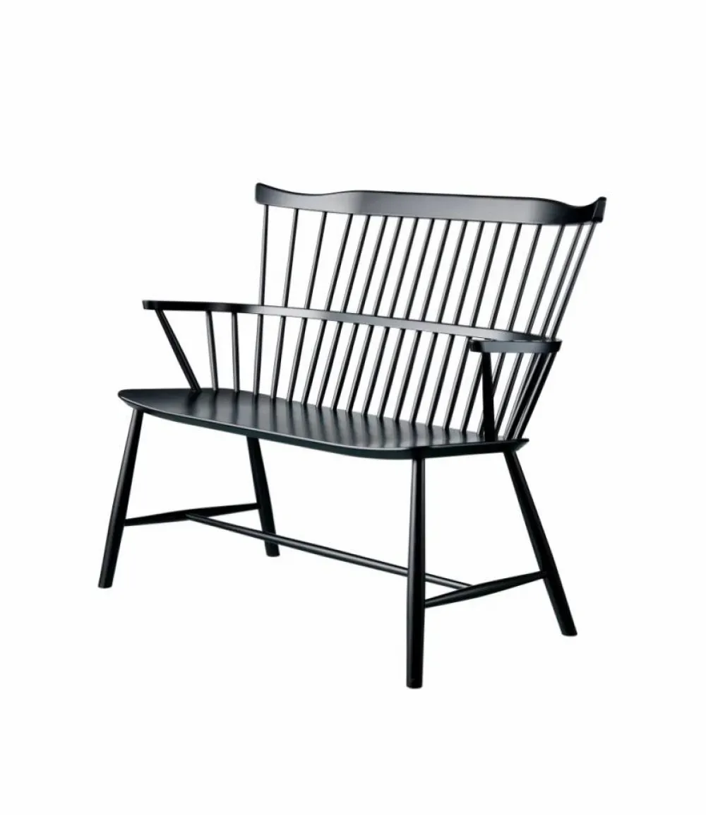 FDB Møbler J52D bänk Beech black painted