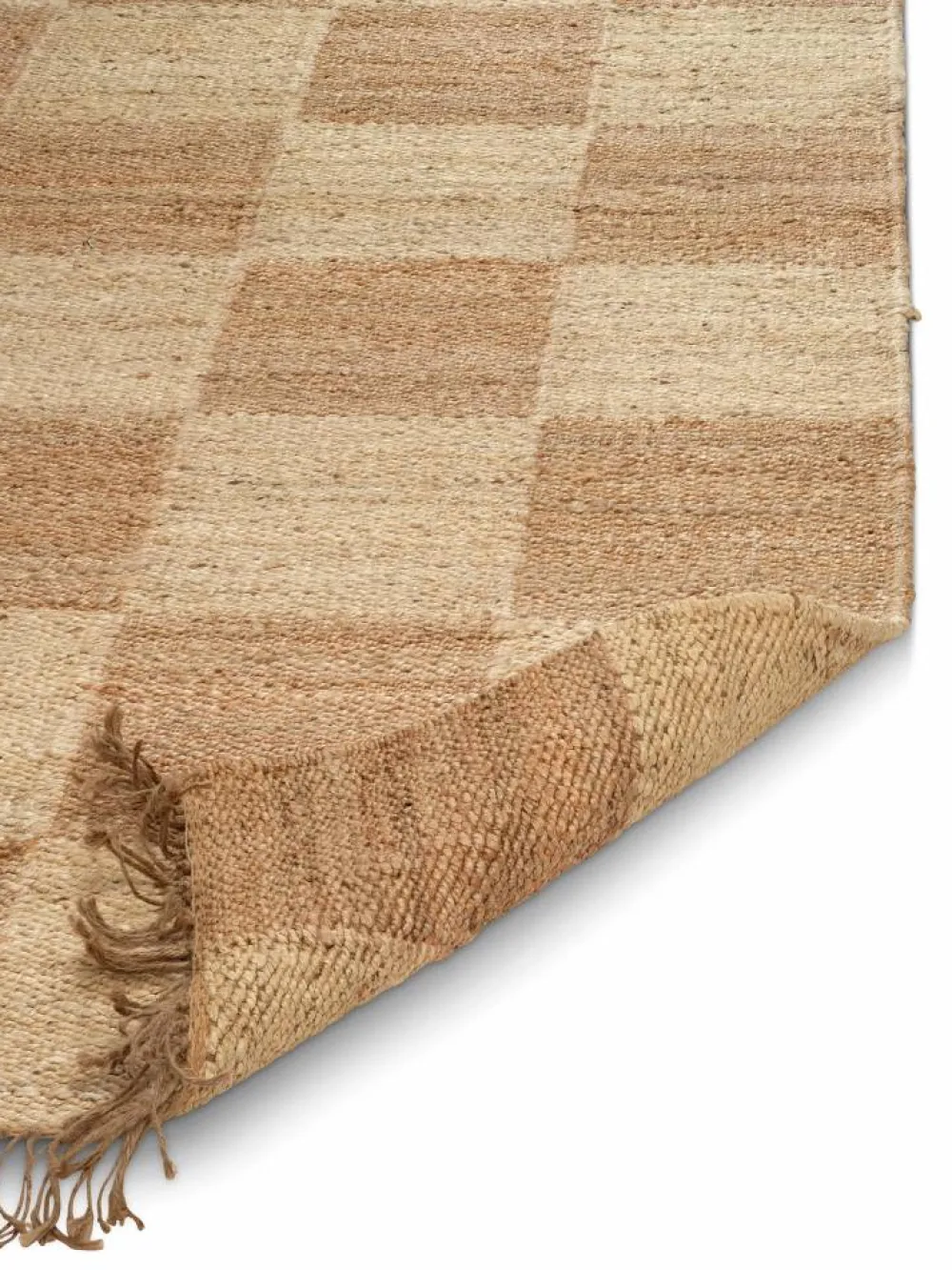 Classic Collection Jute Squares matta Natural 170x230 cm