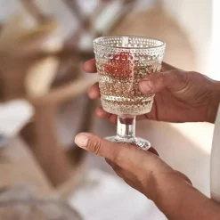 Iittala Kastehelmi dricksglas på fot 26 cl 4-pack Klar