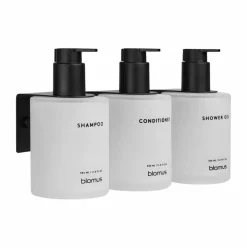 New blomus Kirei glasflaskor inkl vägghållare 3-pack Vit monteras med skruv
