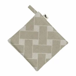 Almedahls Korg XL grytlapp 23x23 cm Natur-taupe