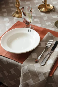New Almedahls Korg XL servett 45x45 cm 2-pack Natur-taupe