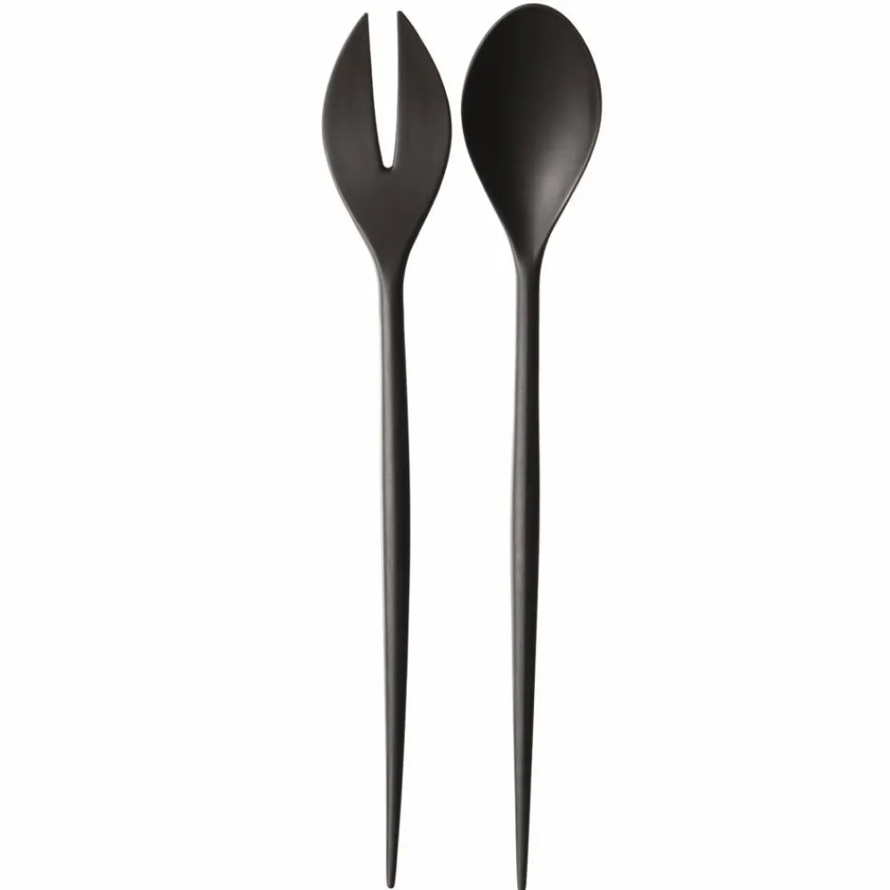 Normann Copenhagen Krenit salladsbestick svart