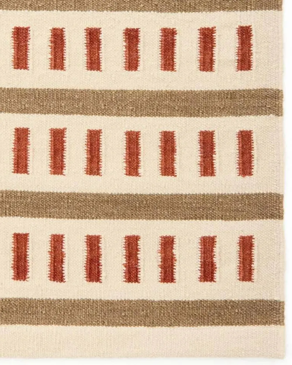 Chhatwal & Jonsson Ladakh ullmatta Off white-beige-rust 180x270 cm