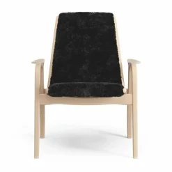 Best Swedese Laminett fåtölj lackad bok/fårskinn Black (svart)