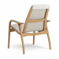 Clearance Swedese Laminett fåtölj oljad ek/fårskinn Offwhite (vit)