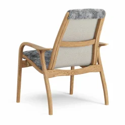 Sale Swedese Laminett fåtölj oljad ek/fårskinn Scandinavian Grey (grå)