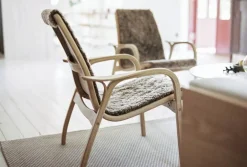 Barn Swedese Laminett fåtölj vitpigmenterad ek/fårskinn Scandinavian Grey (grå)