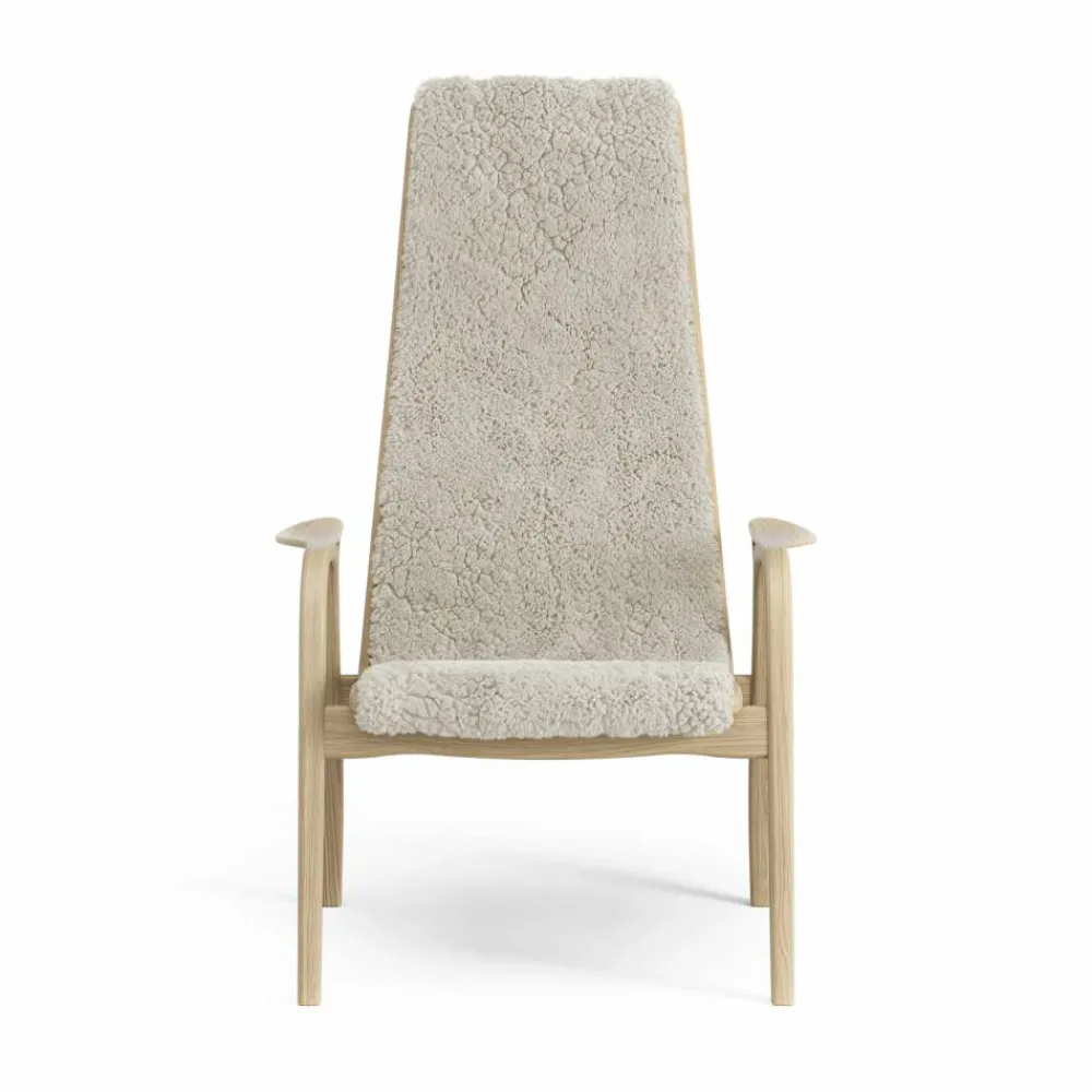 Best Swedese Lamini barnfåtölj lackad ek/fårskinn Moonlight (beige)