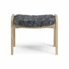 Clearance Swedese Lamini fotpall till barn lackad ek/fårskinn Charcoal (mörkgrå)