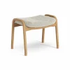 Swedese Lamino fotpall oljad ek/fårskinn Moonlight (beige)