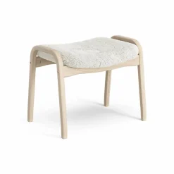 Discount Swedese Lamino fotpall vitpigmenterad ek/fårskinn Offwhite (vit)
