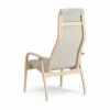 Clearance Swedese Lamino fåtölj lackad bok/fårskinn Moonlight (beige)