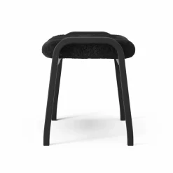Barn Swedese Lamino fåtölj och fotpall Black Edition Svart