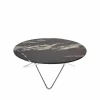 OX Denmarq Large O Table soffbord Marmor marquina matt rostfritt stativ