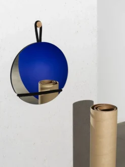 Discount Design House Stockholm Lasso spegel rund Klar-svart