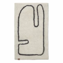 Ferm Living Lay badrumsmatta 50x70 cm Off white-coffee
