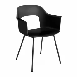 Best HAY Layout Armchair 211 karmstol Black-svartlackerad stål