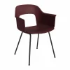 Discount HAY Layout Armchair 211 karmstol Bordeaux-svartlackerad stål