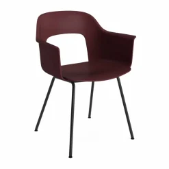 Discount HAY Layout Armchair 211 karmstol Bordeaux-svartlackerad stål