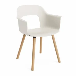Outlet HAY Layout Armchair 221 karmstol Cream white-lackerad ek