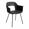 HAY Layout Armchair 213 karmstol Grano Black-black-svartlackerad stål