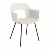 HAY Layout Armchair 213 karmstol Mode 011-cream white-svartlackerad stål