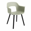 HAY Layout Armchair 221 karmstol Pastel green-svartlackerad ek