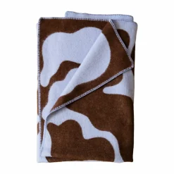Fine Little Day Leaves filt 130x180 cm Blue-brown