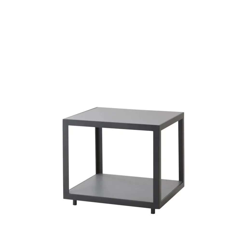 Clearance Cane-line Level sidobord Light grey keramik-lava grey