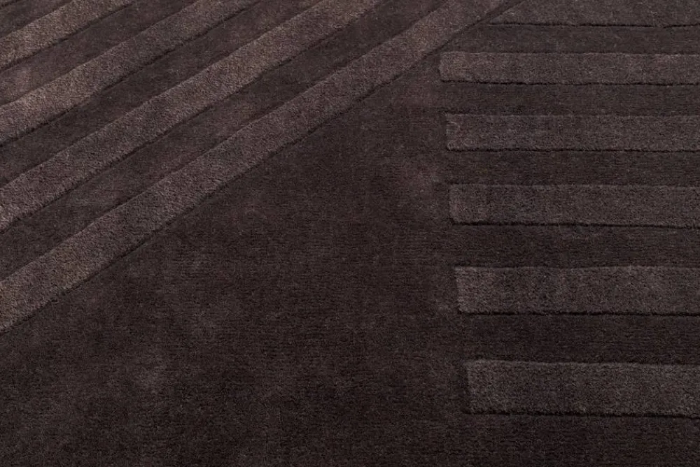 Hot NJRD Levels Stripes ullmatta Brun 200x300 cm
