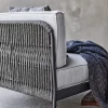 Skargaarden Lidö modulsoffa Sunbrella Deave silver grey hörndel mörkgrå aluminiumram