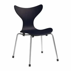 Discount Fritz Hansen Liljan barnstol Midnight blue målad ask-krom