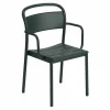Clearance Muuto Linear steel armchair karmstol Dark green