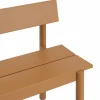 New Muuto Linear Steel bänk med ryggstöd Burnt orange 110x34 cm