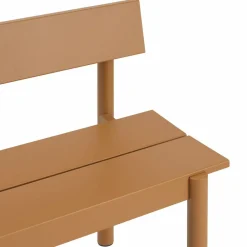 New Muuto Linear Steel bänk med ryggstöd Burnt orange 110x34 cm